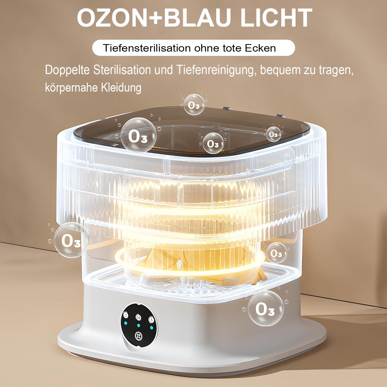 Mutoy Wäscheschleuder Mini Faltbare Waschmaschine,Reisewaschmaschine,Waschautomat bis 2 KG, Camping Mobile Waschmaschine mit Wäscheschleuder mit Ablaufkorb