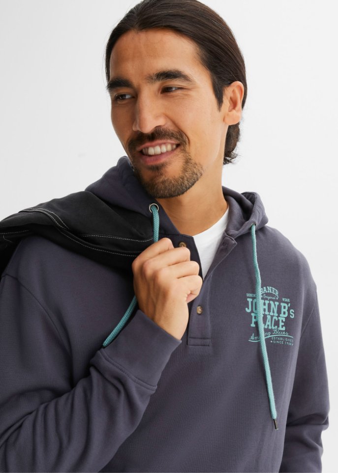Kapuzensweatshirt mit recyceltem Polyester