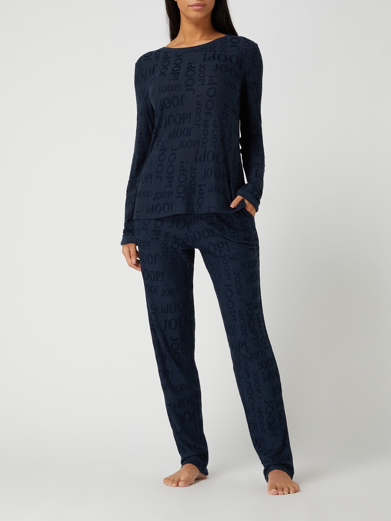 Lounge-Hose aus Viskose-Baumwoll-Mix Modell 'Urban Perfection' in marineblau