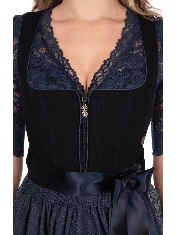MarJo Midi Dirndl CONNY in blau günstig kaufen