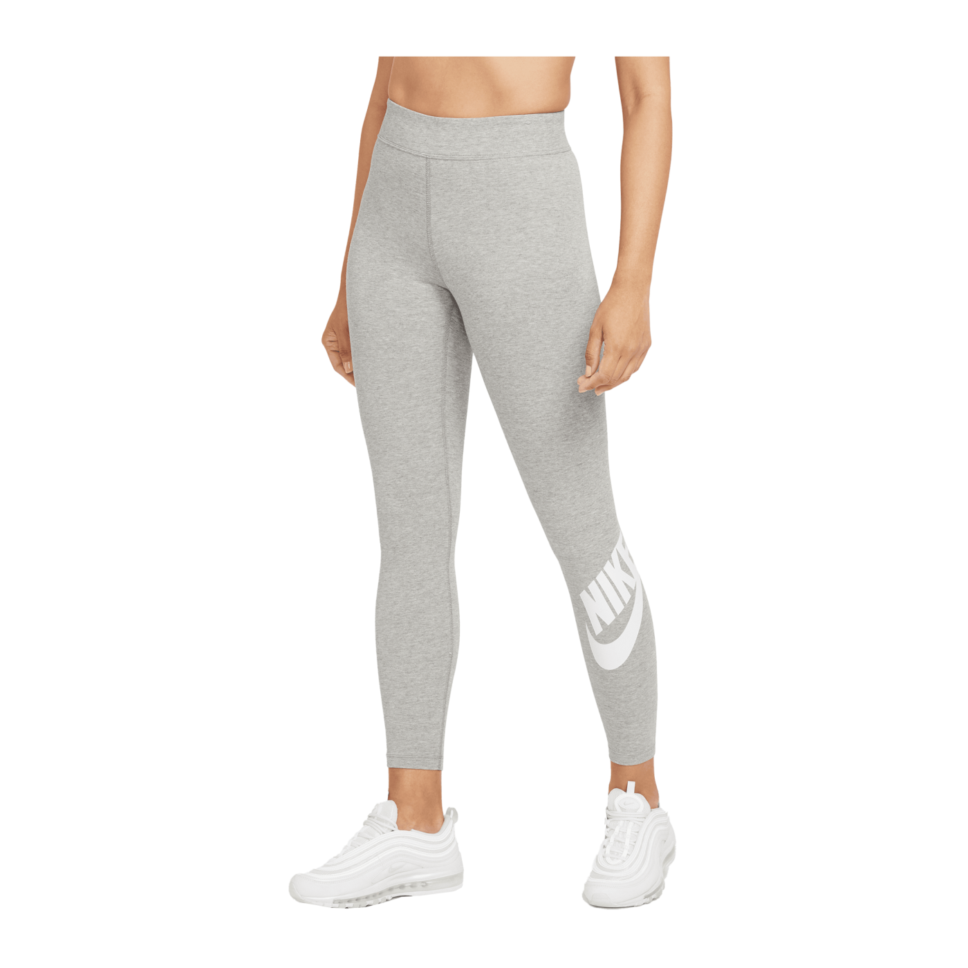 Nike Essentials Leggings Damen Grau Weiss F063