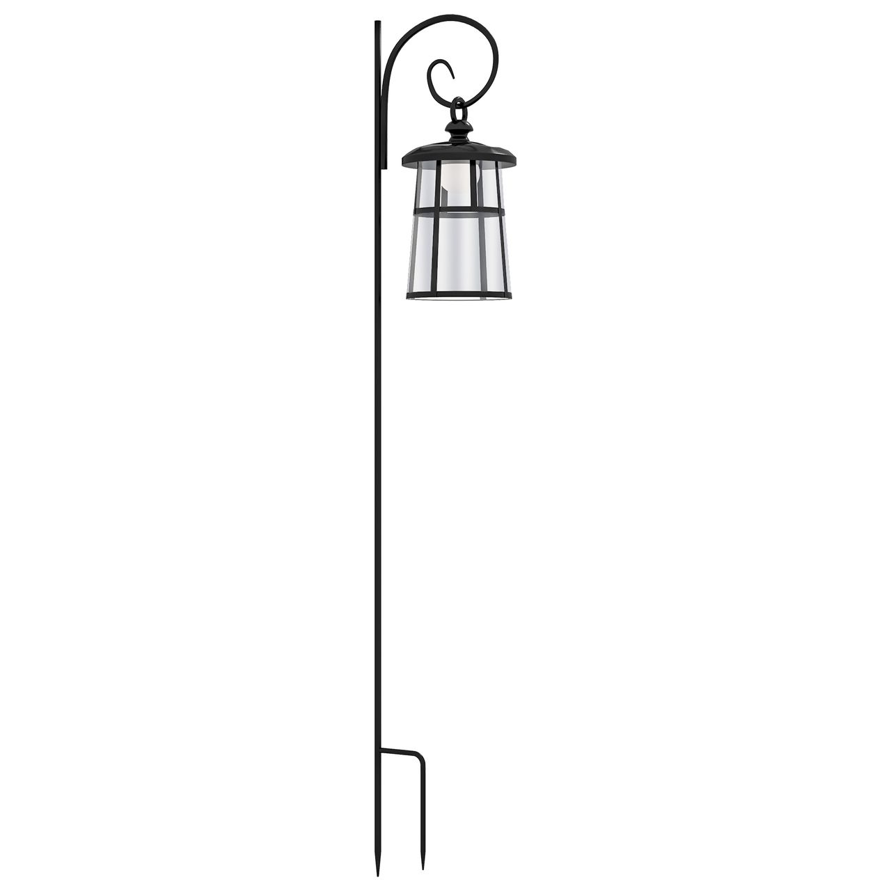 Outsunny Solar Gartenlaterne 122cm LED Gartenlampe mit Kaltweiß Licht für Außen