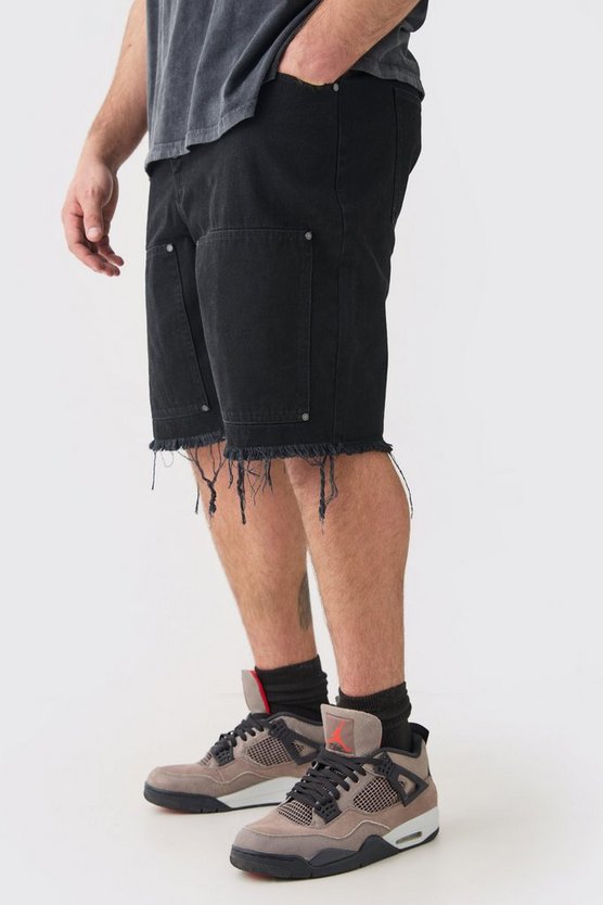 Plus lockere Twill Cargo-Shorts