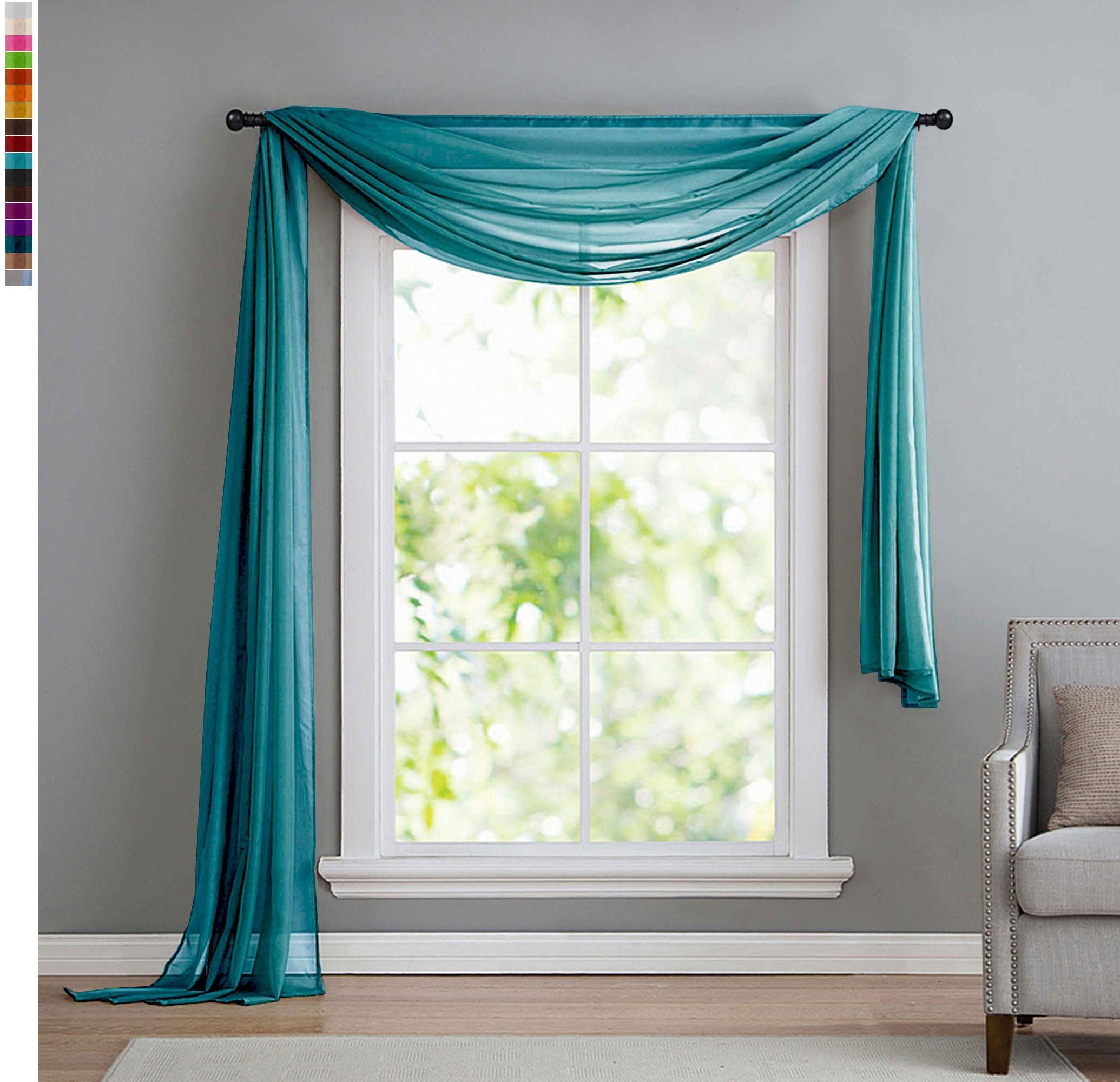 Freihanddeko, Gardinenbox, ohne (1 St), transparent, Voile, Uni, Volant, Transparent, Polyester, 600cm, 140cm