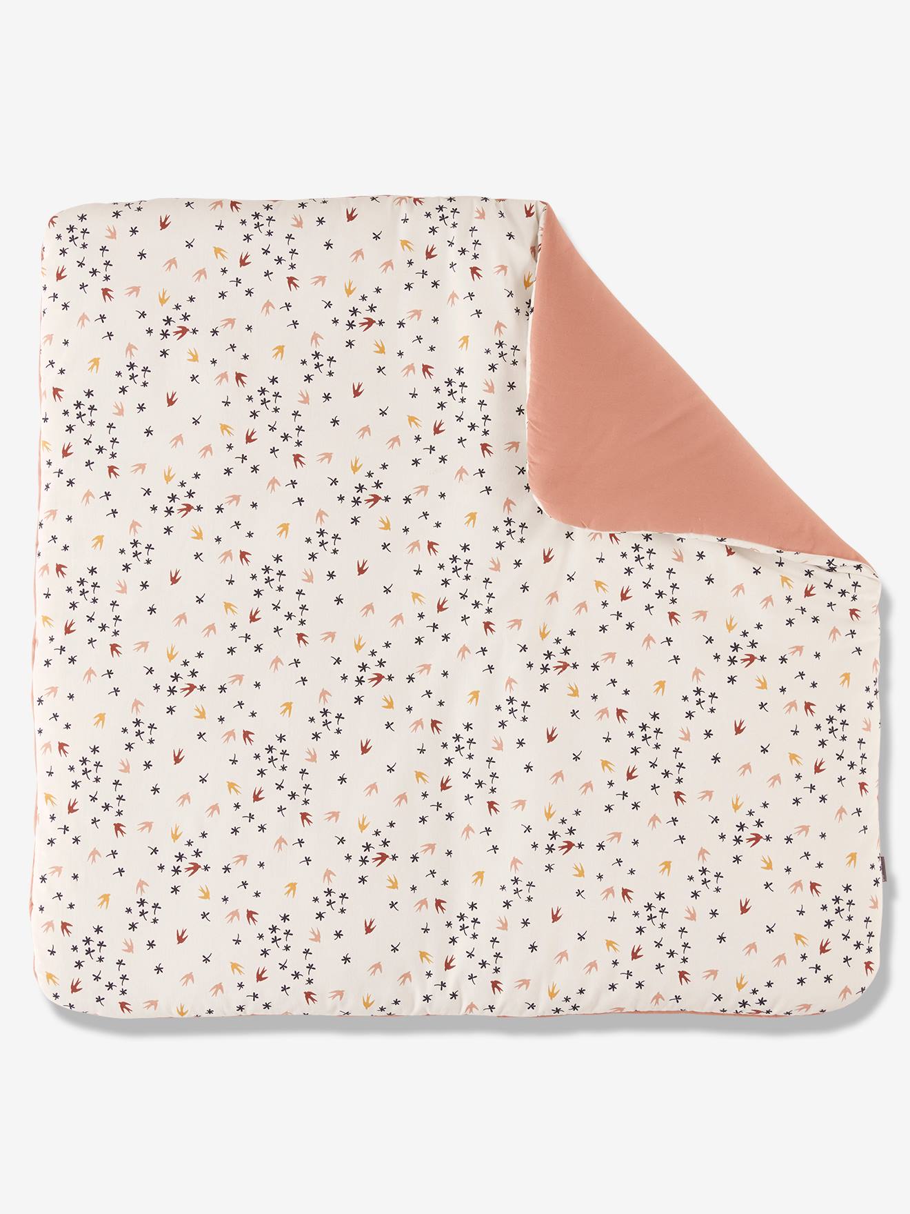 Tapis de sol carré Hirondelles blanc clair uni avec decor