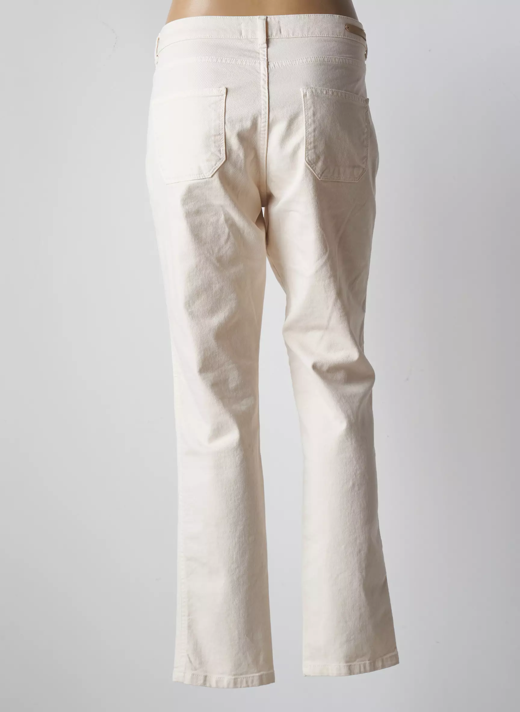 Atelier Boheme Jeans Coupe Slim Femme couleur beige