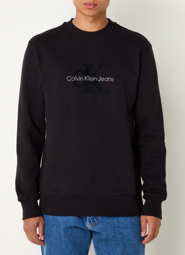 Calvin Klein Chenille sweater with logo embroidery