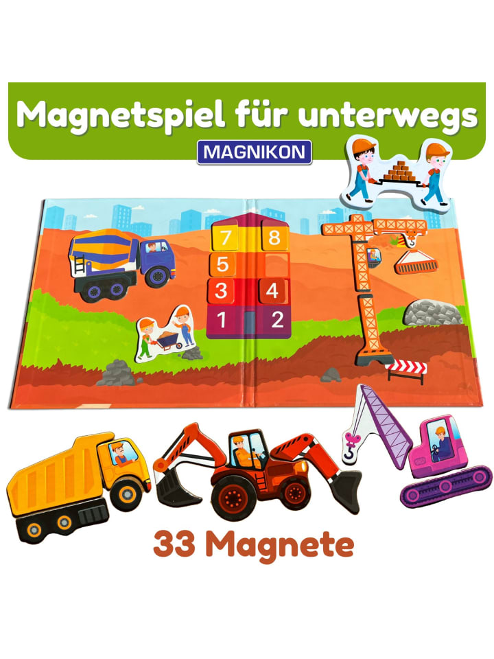 MAGNIKON Magnetspiel “Die Baustelle” mit 33 Puzzle-Magneten - ab 3 Jahren günstig kaufen onesize