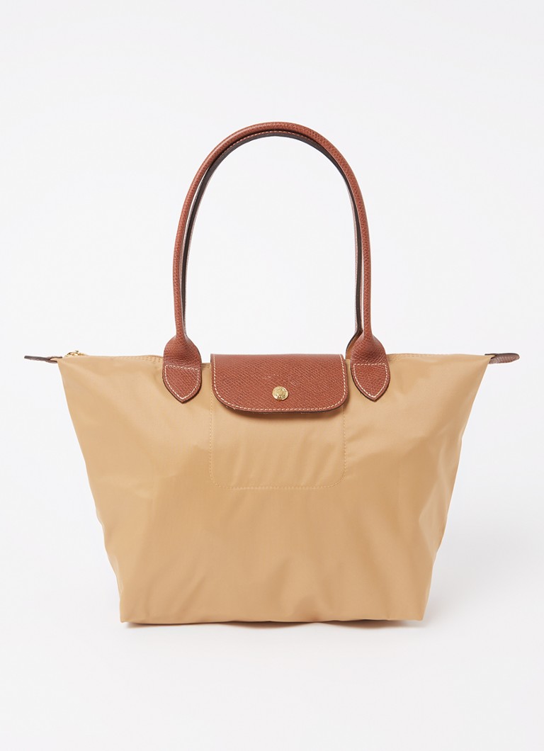 Longchamp Le Pliage shoulder bag M with leather details