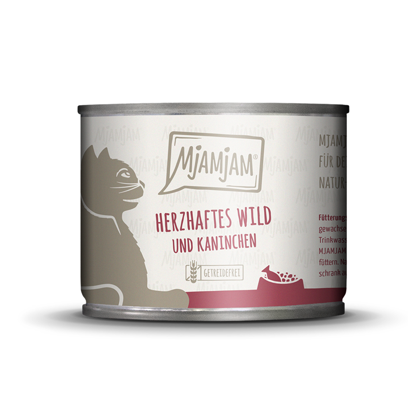 MjAMjAM Nassfutter MjAMjAM 6x200 g Wild & Kaninchen mit Heidelbeeren