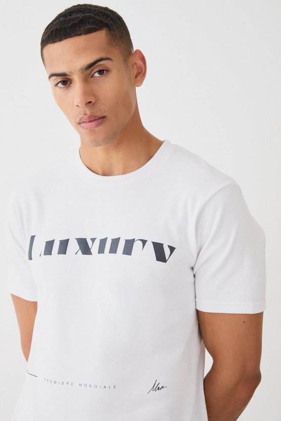 Slim-Fit T-Shirt mit Luxury Print