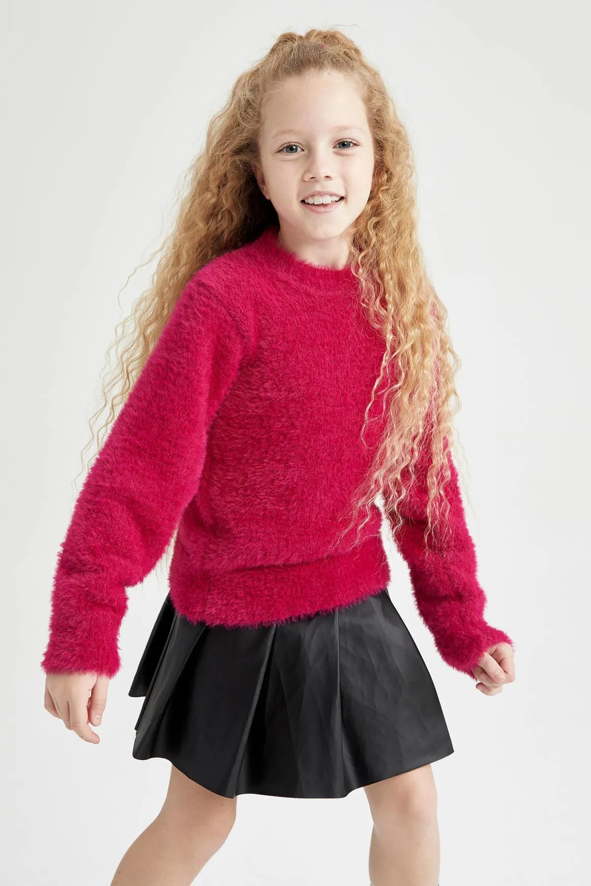 DeFacto  Mädchenpullover mit Rundhalsausschnitt