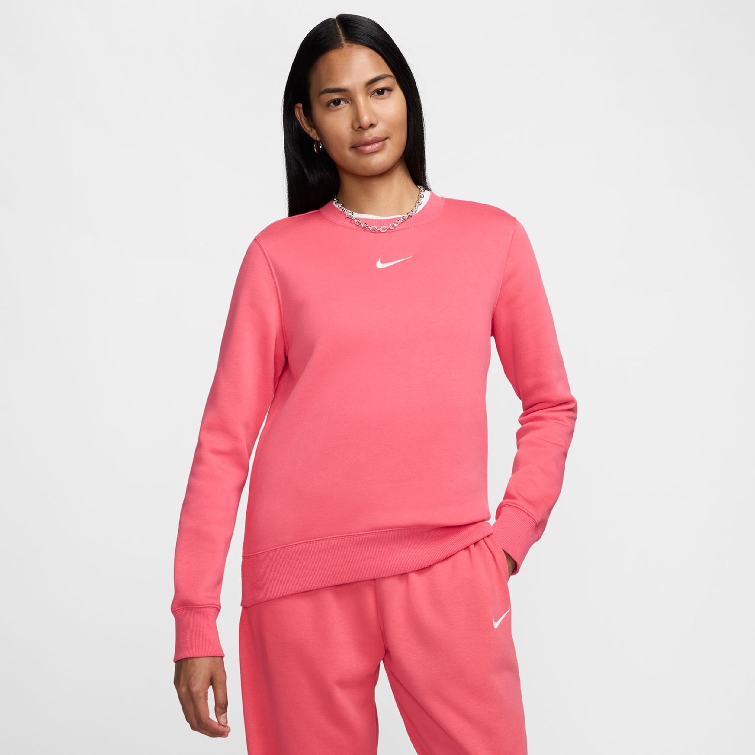 PHNX Fleece STD Crew T-Shirt Damen - Pink
