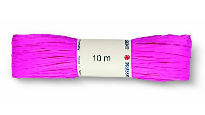 PRÄSENT Raffia Bastband Strängchen pink 10 m