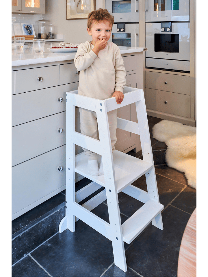 ALAVYA HOME Lernturm Neo - Stehhilfe für Kinder bis 70Kg belastbar in Weiß günstig kaufen 85 cm