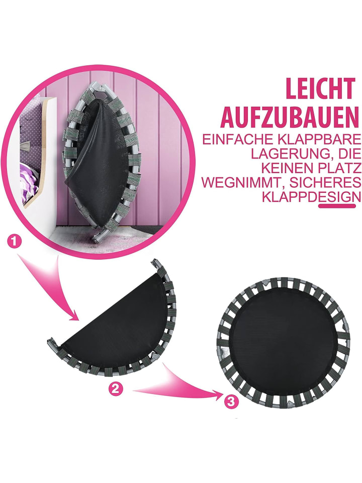 COSTWAY Mini Trampolin in Rosa günstig kaufen 92 cm