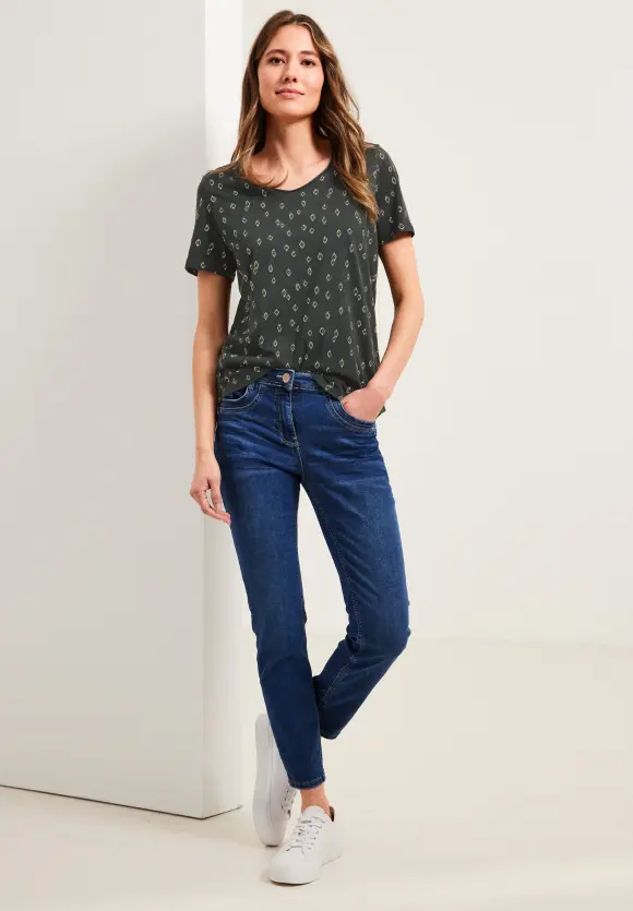 CECIL Ikat Minimalprint T-Shirt