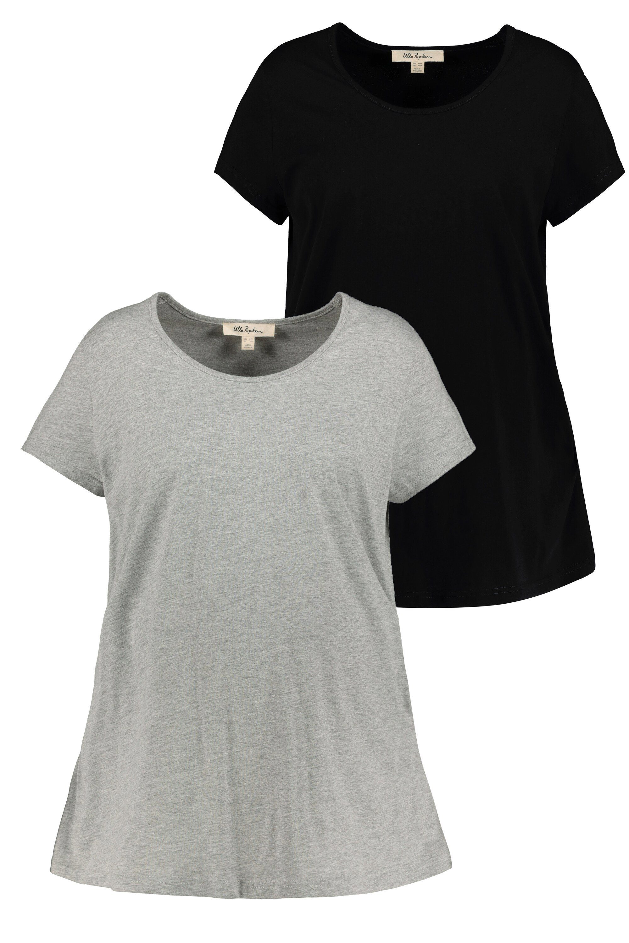Ulla Popken Umstandsshirt Bellieva T-Shirt 2er-Pack Umstandsmode Rundhals (2-tlg)