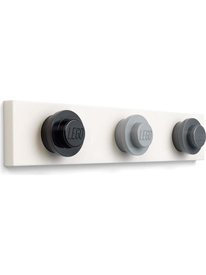 LEGO Wandgarderobe in Grau/ Schwarz - (B)33 x (H)4,5 x (T)6,5 cm günstig kaufen onesize