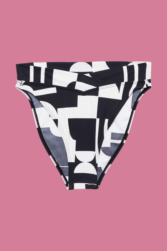 Bikinihose mit Retro-Print