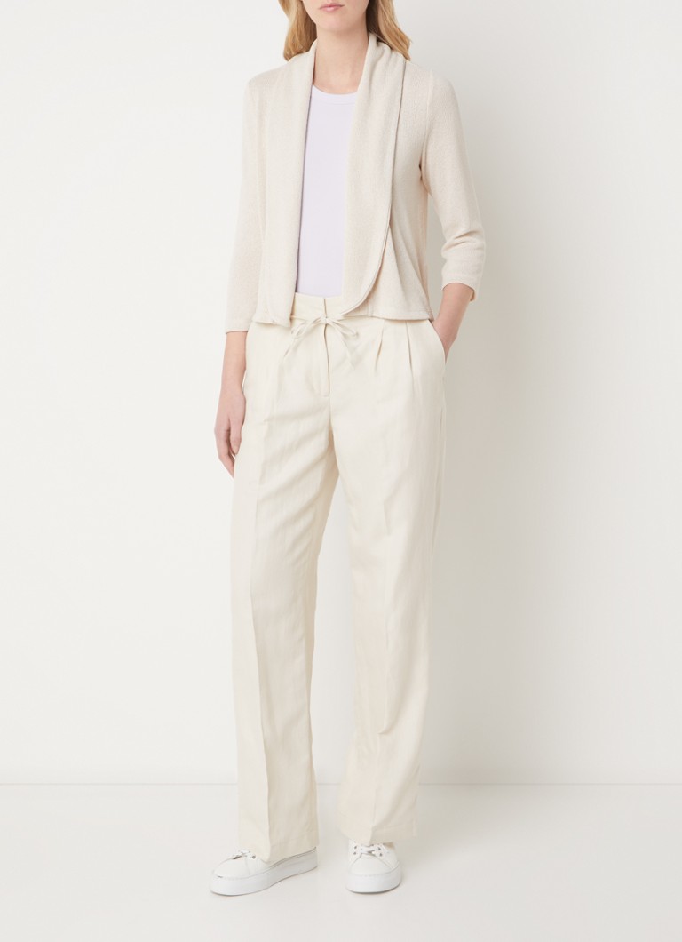 Cardigan tricotat cu model ajurat OPUS Sandrine, cu elasticitate suplimentară