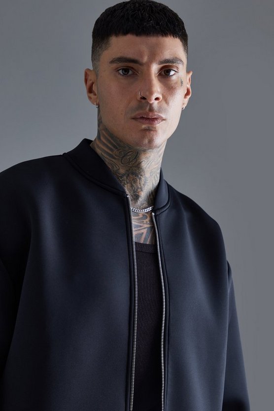 Tall kastige Oversize Scuba Bomberjacke