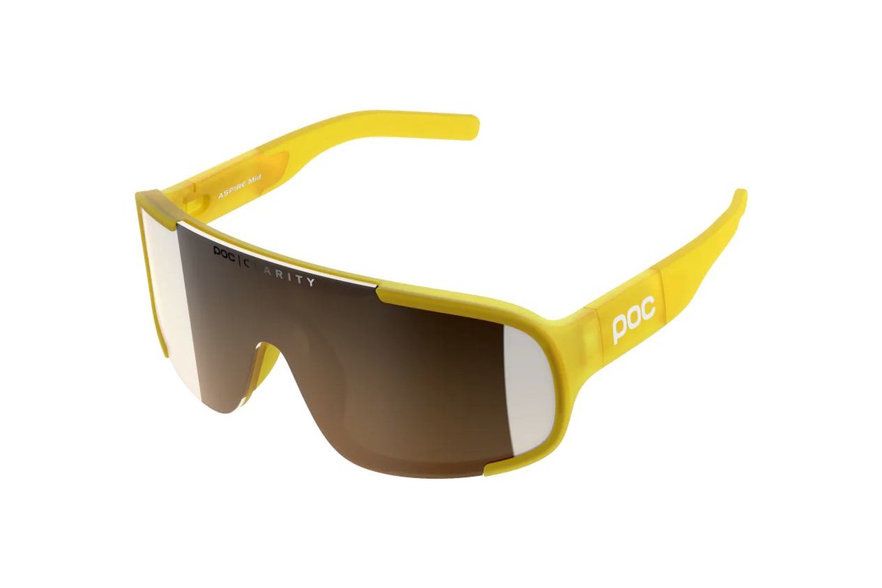 POC Aspire Mid - Aventurine Yellow Translucent/Brown/Silver Mirr