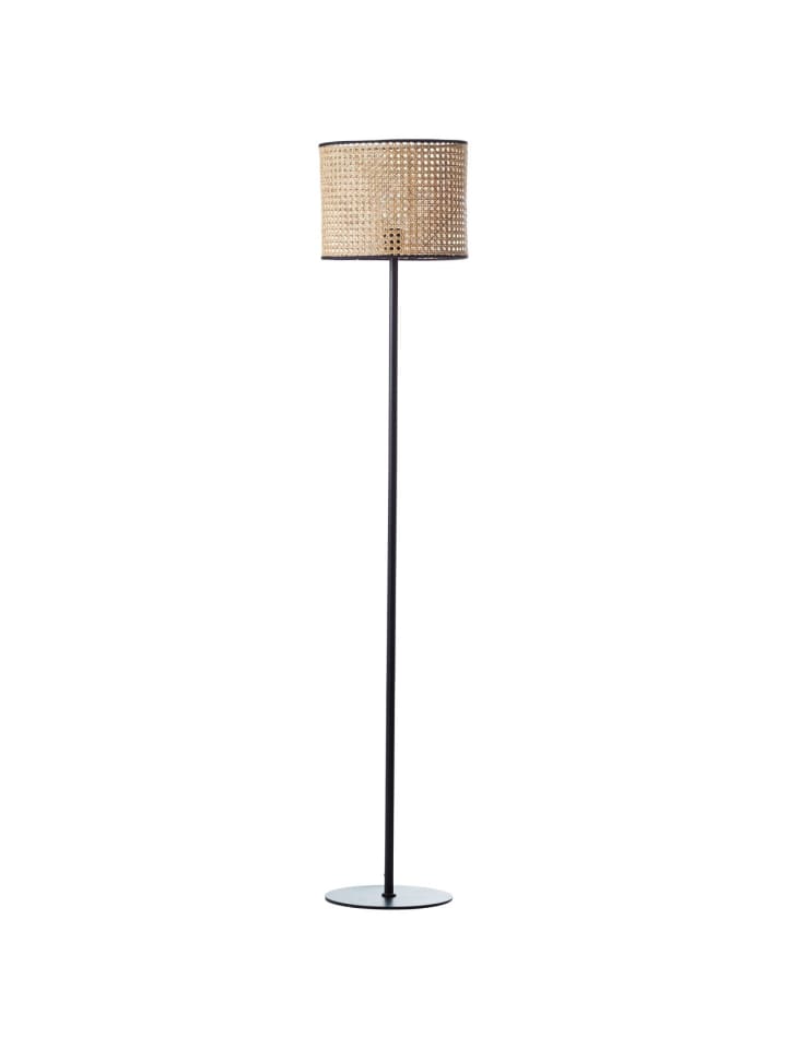 Brilliant Standleuchte, 1-flammig Wiley ⌀ 30 cm in holz hell/schwarz günstig kaufen onesize