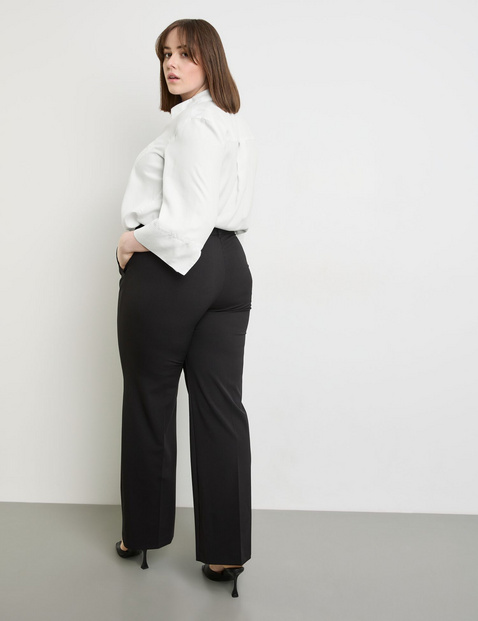 Gepflegte Bügelfaltenhose mit weitem Bein Carlotta