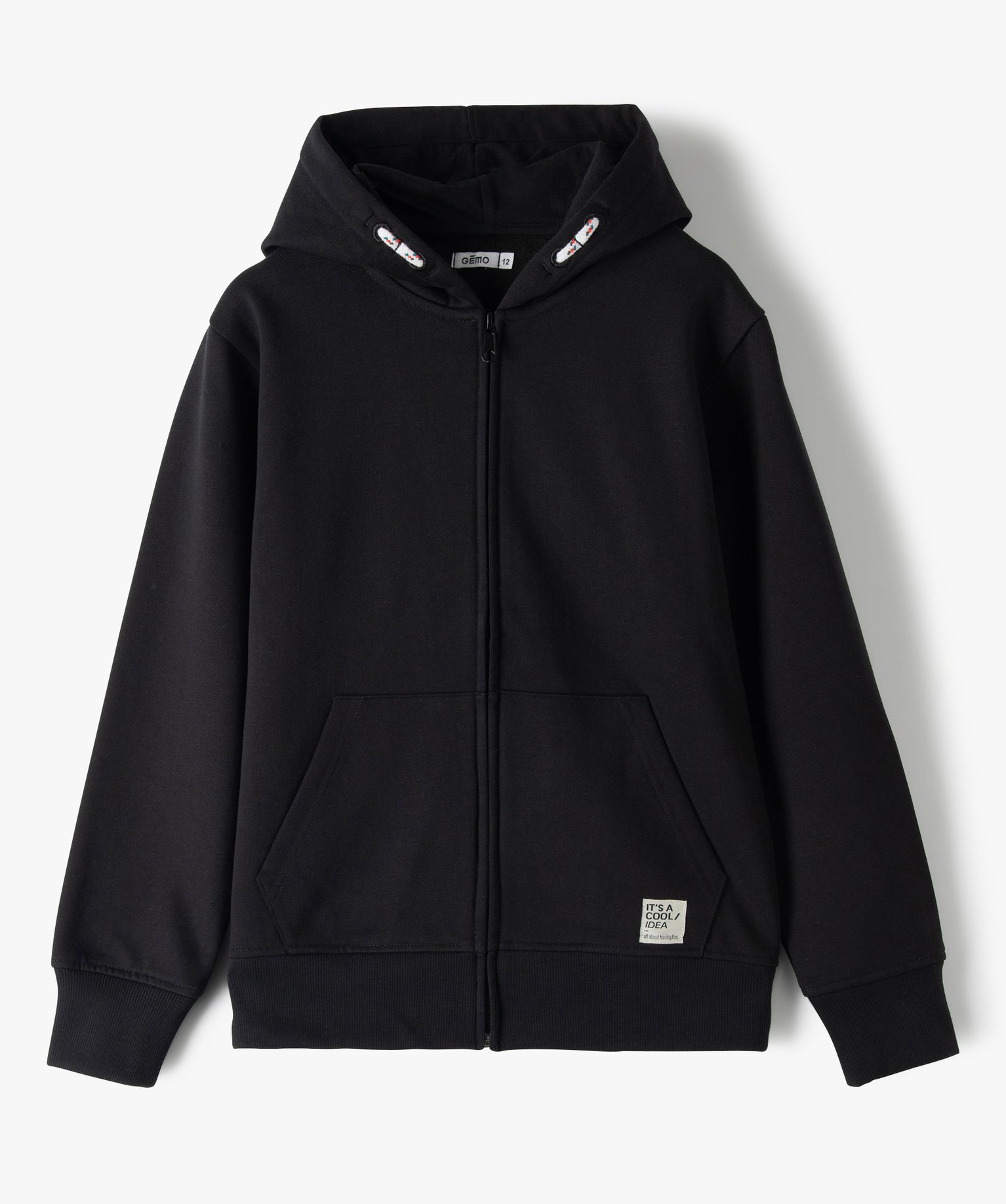 Sweat à capuche avec fermeture zippée Garçon noir | GEMO
