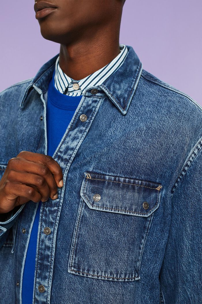 Langärmliges Jeanshemd