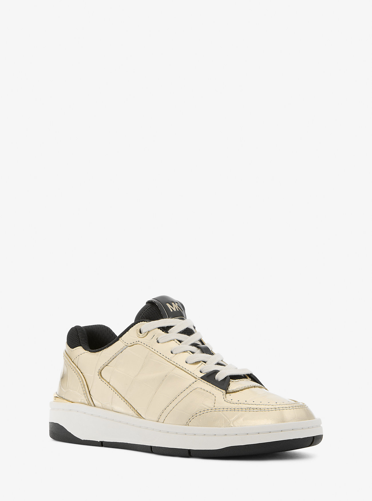 Rebel Metallic Crocodile Embossed Leather - PALE GOLD