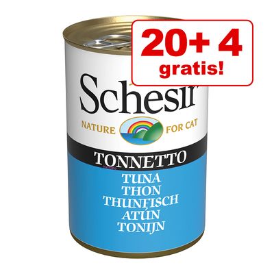 20 + 4 gratis! 24 x 140 g Schesir in Gelee