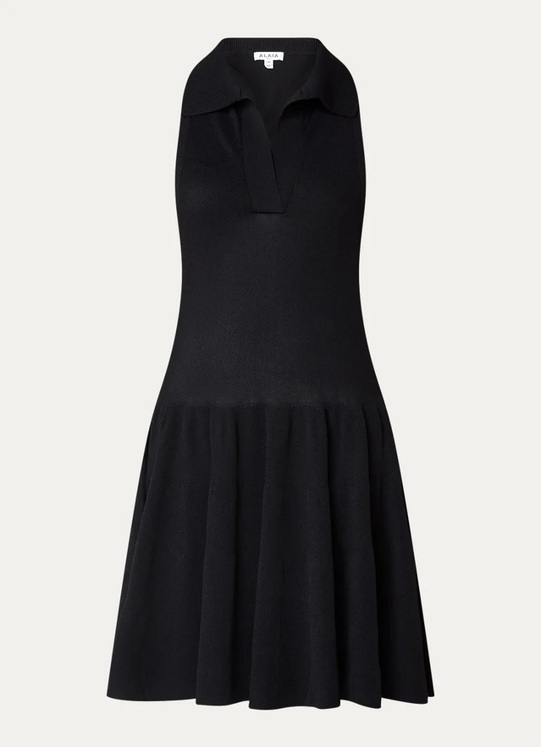 Rochie mini Alaïa skater cu guler polo