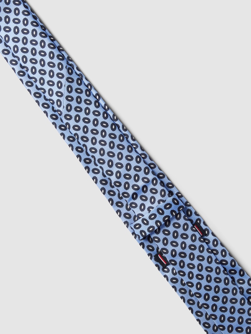 Seidenkrawatte mit Allover-Muster in marineblau