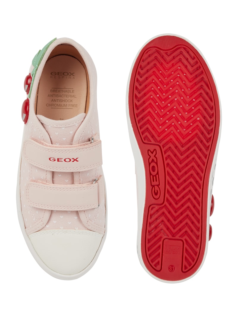 Sneaker mit Klettverschluss Modell 'Ciak' in hellrosa