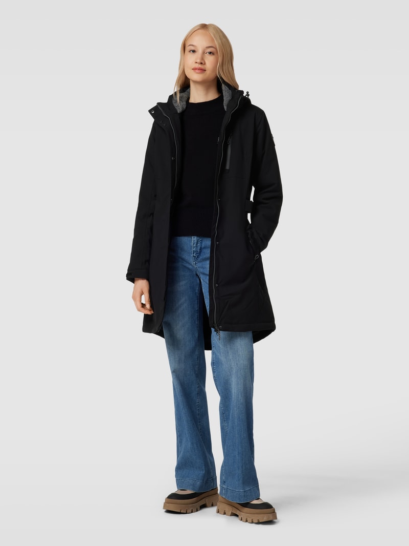 Jacke mit Label-Details Modell 'KOW' in schwarz