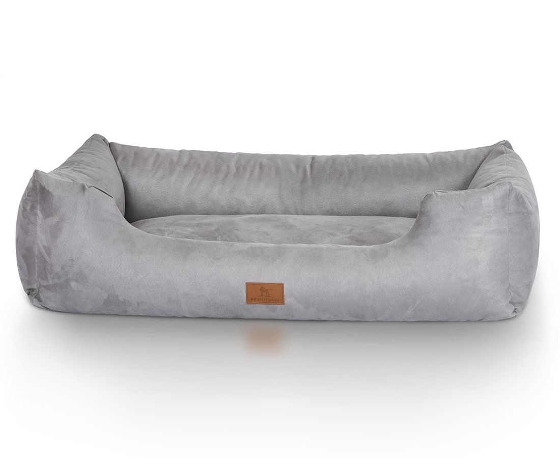 Knuffelwuff Hundebetten Knuffelwuff Hundebett Dreamline aus Velours grau XXXL