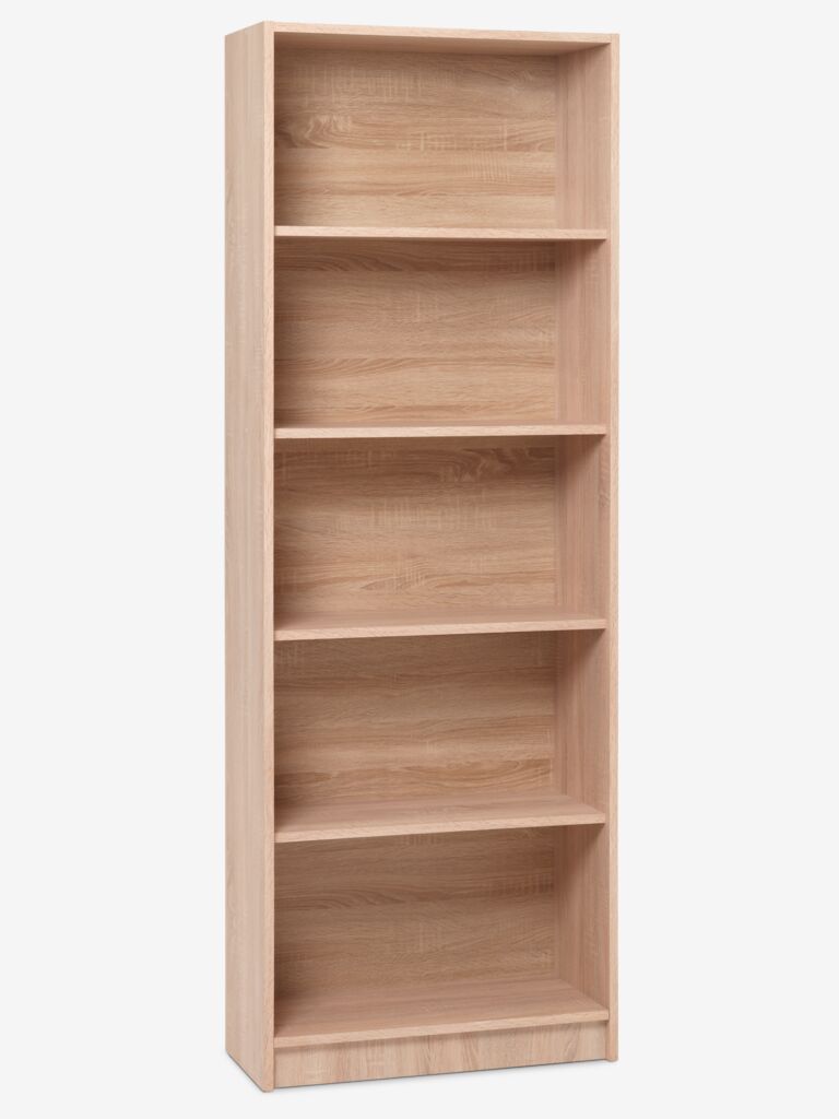 HORSENS HORSENS library shelf, 5 shelves, wide, light oak color