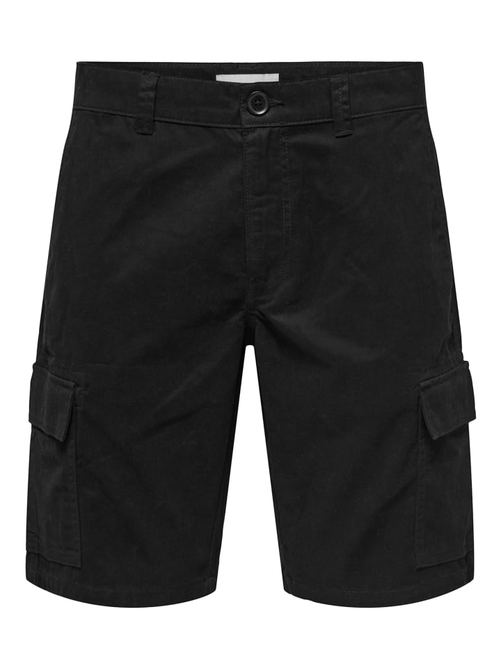 Only&Sons Shorts 'TURIN' in schwarz günstig kaufen