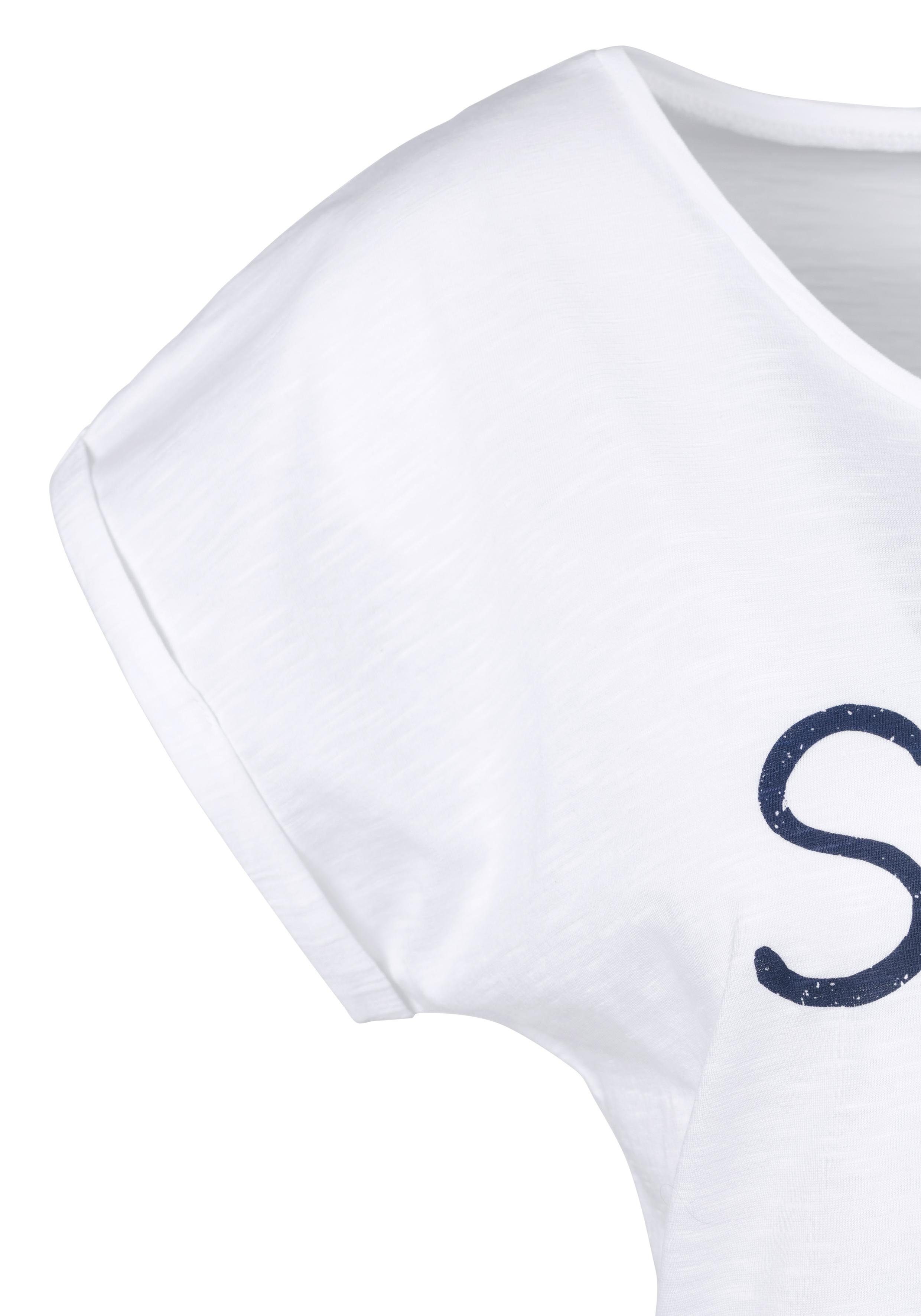 Beachtime T-Shirt mit modischem Frontdruck 