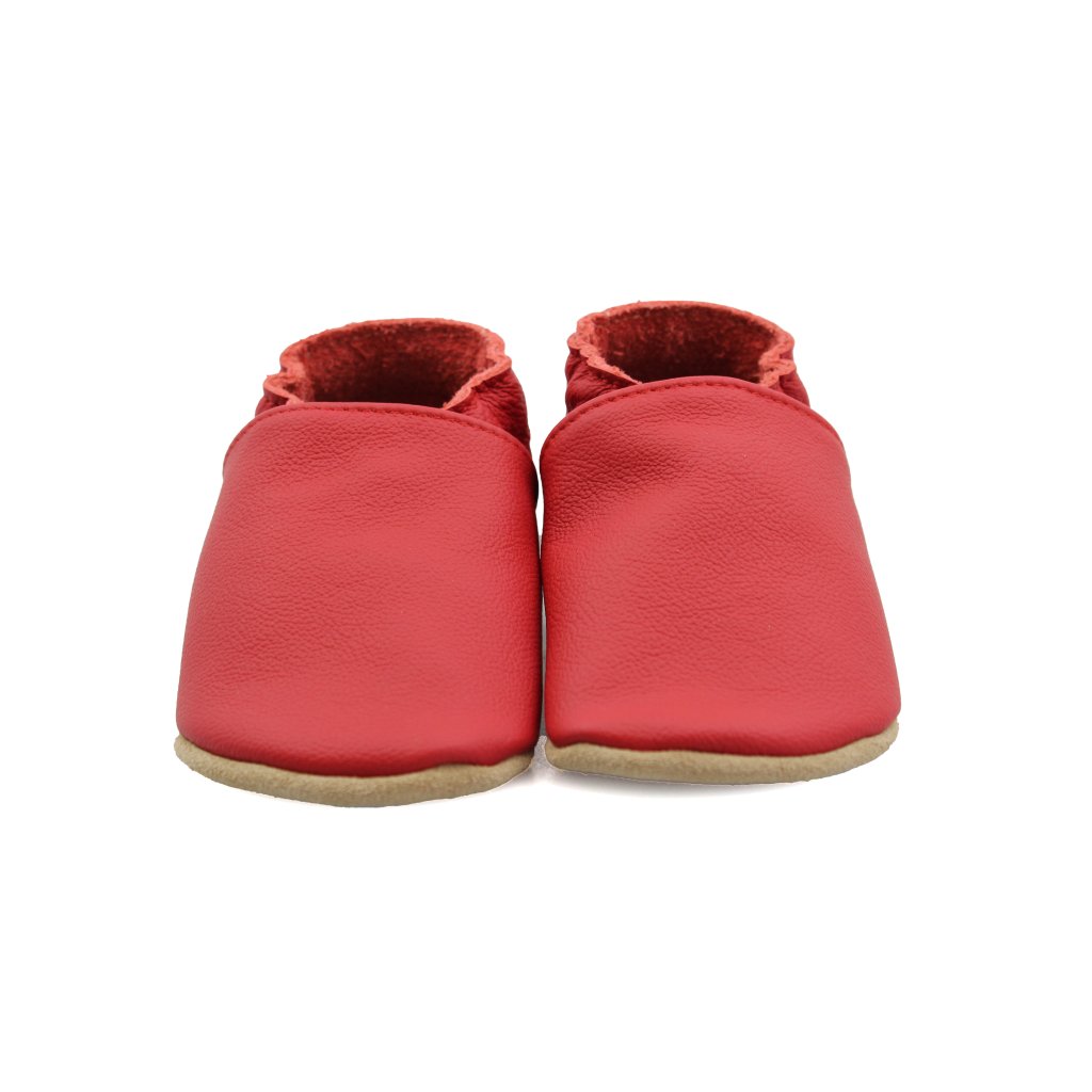 baBice Plain Red rote Krabbelschuhe