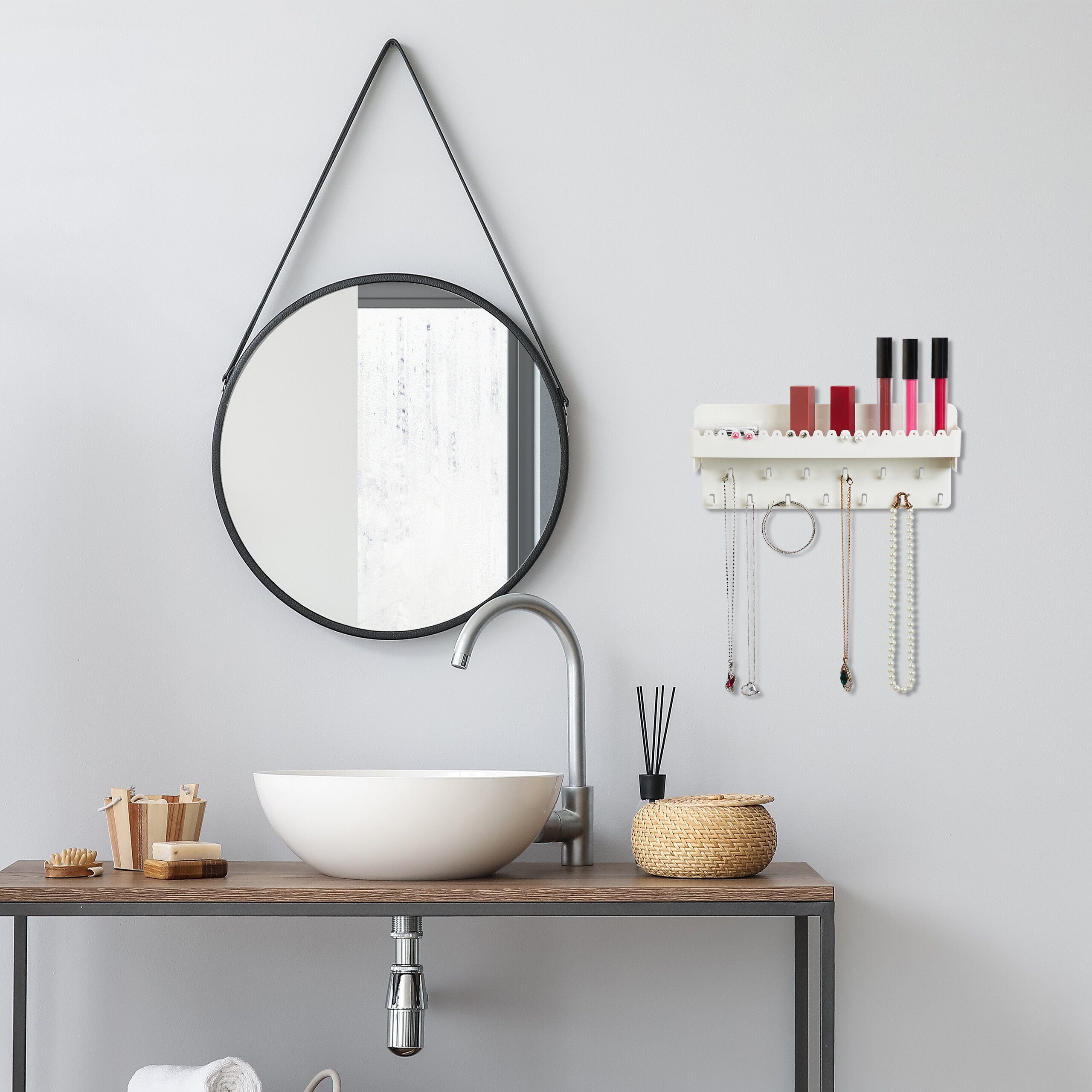 relaxdays Schmuckablage Schmuckhalter Wand