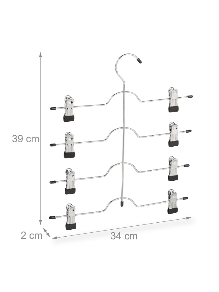 relaxdays 2x Mehrfachbügel in Silber günstig kaufen onesize