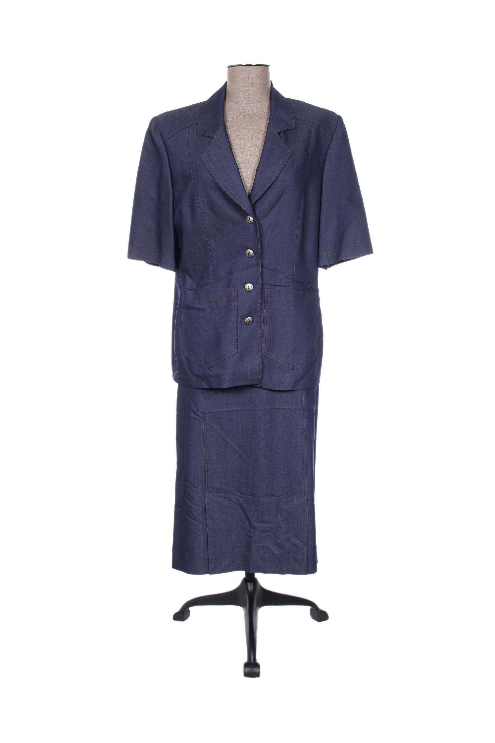 Francoise De France Jupe Veste Femme couleur bleu