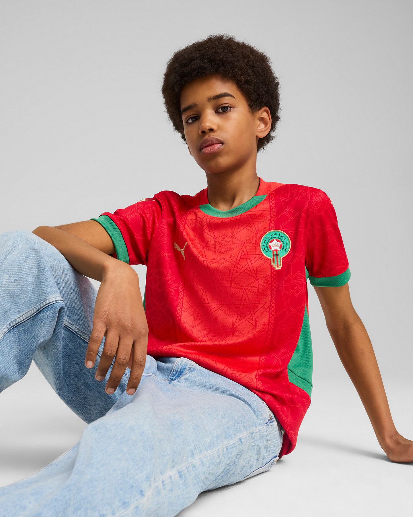 Oficjalna replika koszulki piłkarskiej Puma Maroko Home Junior 778523-01