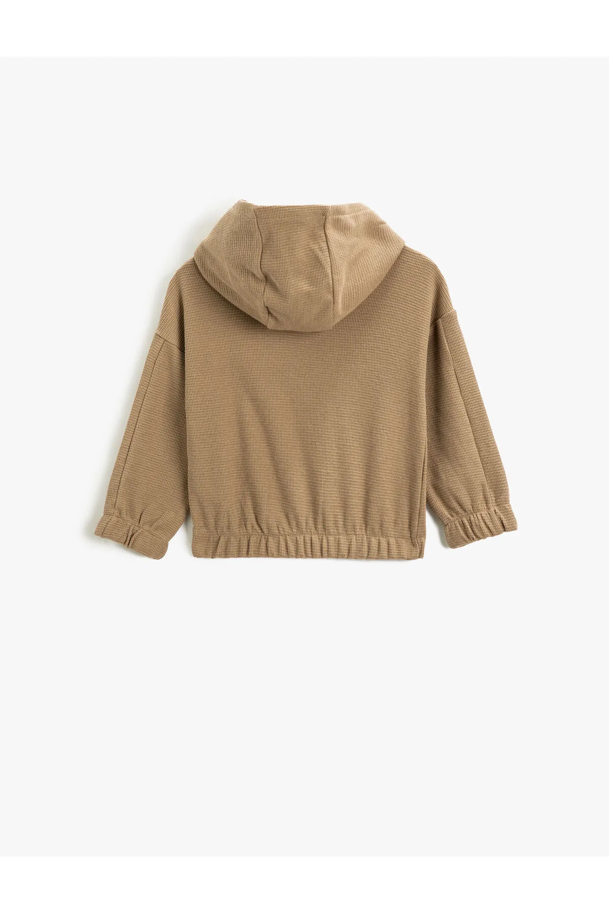 Koton  Strukturiertes Basic-Sweatshirt mit Kapuze, elastischem Bund und Bündchen