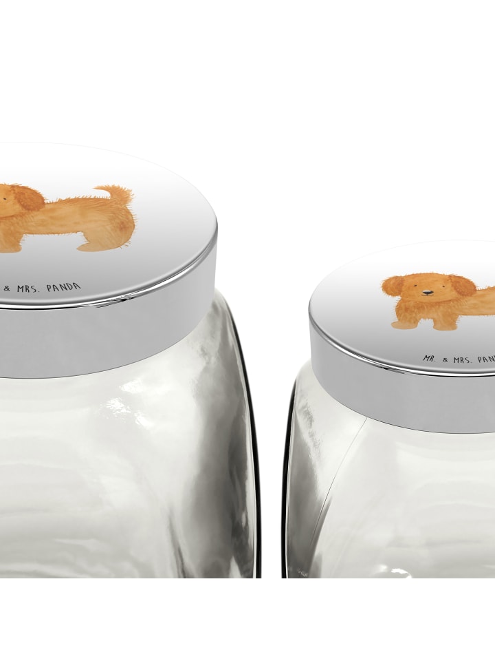 Mr. & Mrs. Panda Leckerli Glas Hund Flauschig ohne Spruch in Weiß günstig kaufen