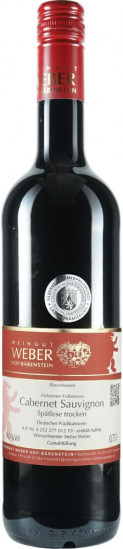 2020 Alsheimer Frühmesse Cabernet Sauvignon Spätlese trocken - Weingut Weber Hof-Bärenstein