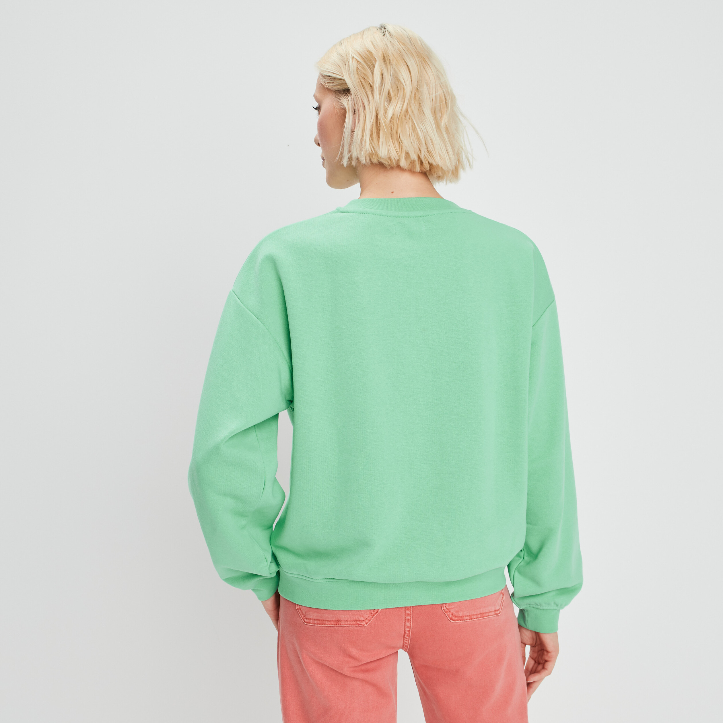 Sweat col rond Creeks vert femme | La Halle